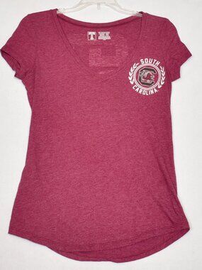 South Carolina Gamecocks University Tee Shirt Women's Scoop Neck Size X-Small
